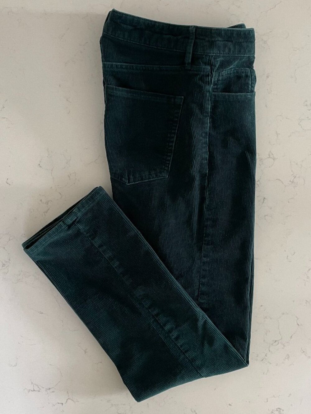 Club Monaco The High Rise Skinny Casual 5 Pocket Corduroy Pants Forest Green 27